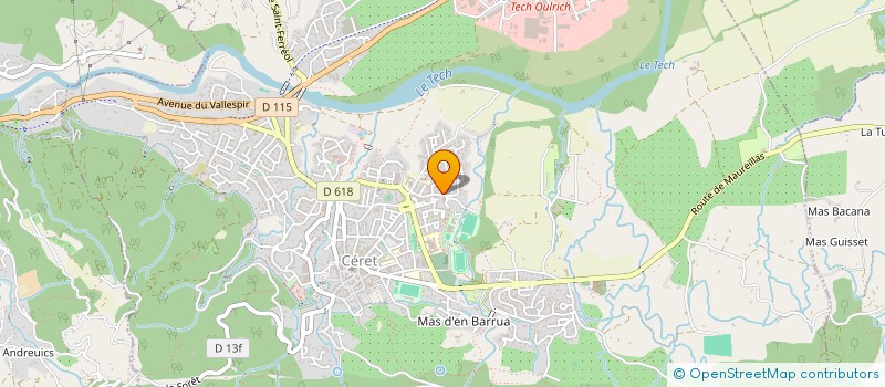 localisation de l'entreprise CERET FOOTBALL CLUB  CERET