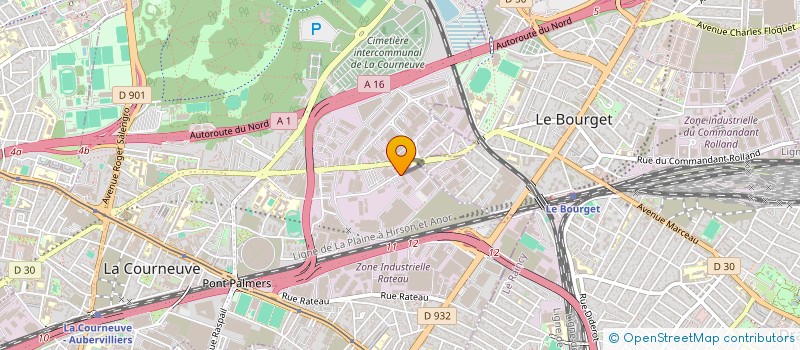 localisation de l'entreprise CEREV TP à LA COURNEUVE