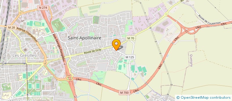 localisation de l'entreprise CERFRANCE BOURGOGNE+FRANCHE-COMTE  SAINT-APOLLINAIRE