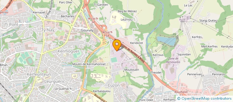 localisation de l'entreprise CERFRANCE FINISTERE à QUIMPER