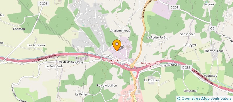 localisation de l'entreprise CERFRANCE REGION NOUVELLE AQUITAINE à COULOUNIEIX-CHAMIERS