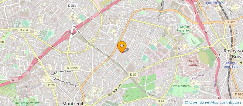 localisation de l'entreprise CERGA à MONTREUIL