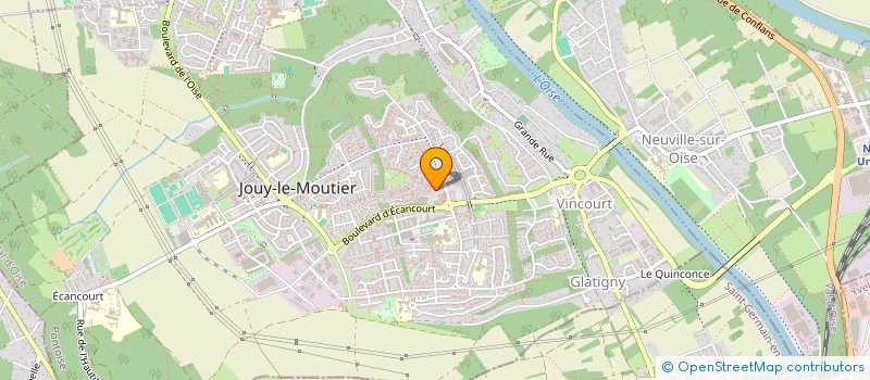 localisation de l'entreprise CERGY AMBULANCES 95 à JOUY-LE-MOUTIER