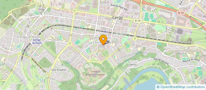 localisation de l'entreprise CERGY BEAUTE  CERGY