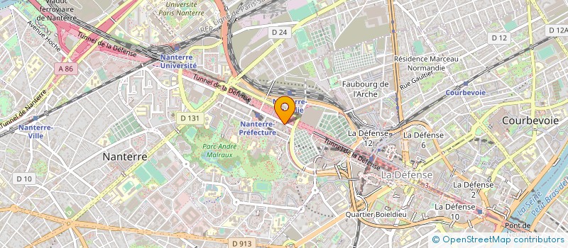 localisation de l'entreprise CERGY PONTOISE ASSAINISSEMENT à NANTERRE