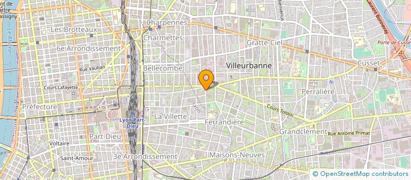 localisation de l'entreprise CERHES CENTRE RESSOURCE HOLISTIQUE EN SANTE à VILLEURBANNE