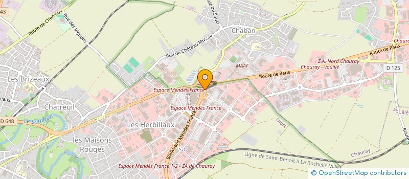 localisation de l'entreprise CERIES OUEST  NIORT