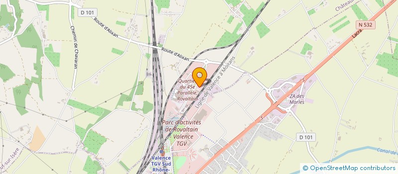 localisation de l'entreprise CERIMMO  CHATEAUNEUF-SUR-ISERE