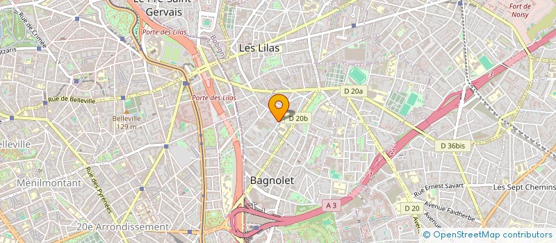 localisation de l'entreprise CERINA à BAGNOLET