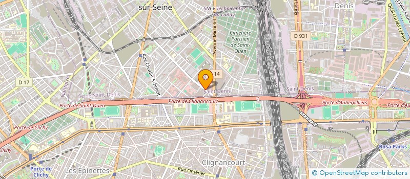 localisation de l'entreprise CERINE à SAINT-OUEN-SUR-SEINE