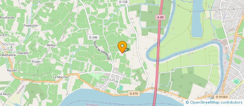 localisation de l'entreprise CERINI ET COULBAULT à FRONSAC