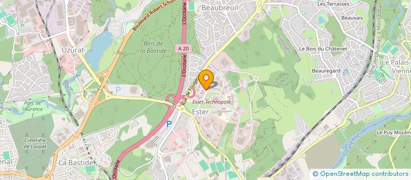localisation de l'entreprise CERINNOV à LIMOGES