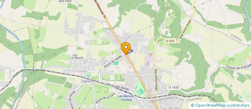 localisation de l'entreprise CERISE 23  LES ABRETS-EN-DAUPHINE