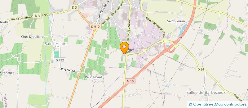 localisation de l'entreprise CERITTA SARL à BARBEZIEUX-SAINT-HILAIRE