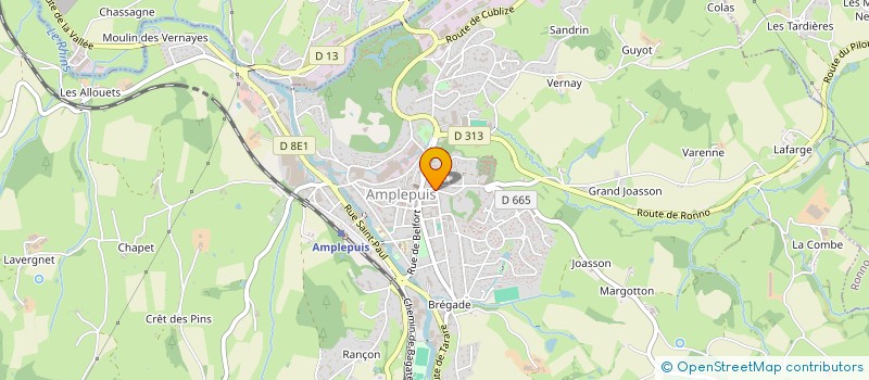 localisation de l'entreprise CERL EXPORT  AMPLEPUIS