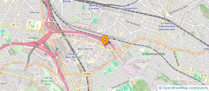 localisation de l'entreprise CERMEL à ROSNY-SOUS-BOIS