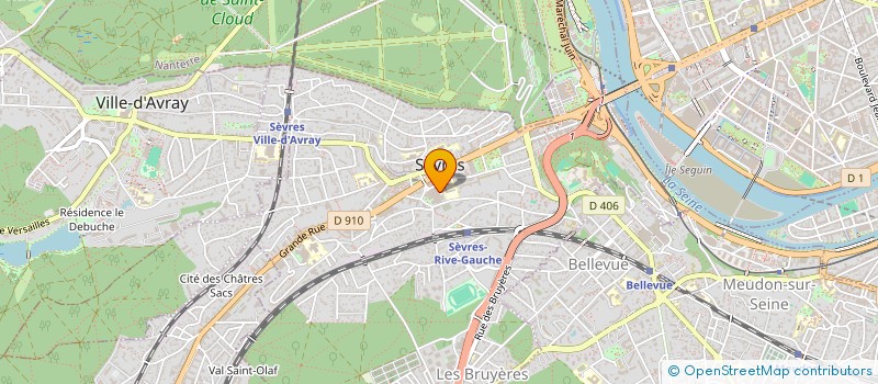 localisation de l'entreprise CERMELOR à SEVRES