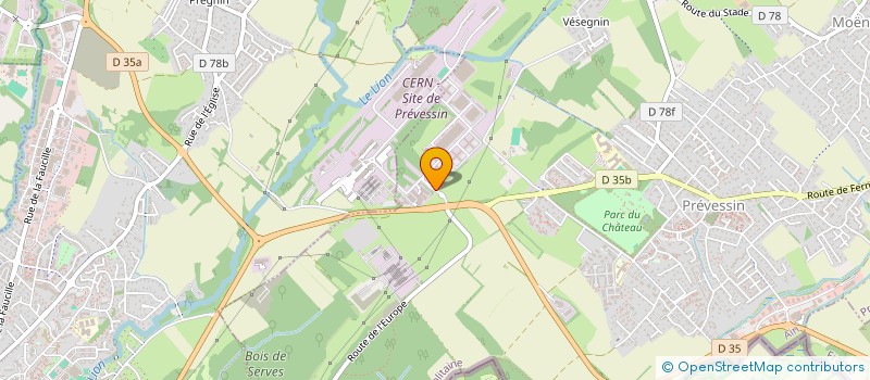 localisation de l'entreprise CERN- ORGANISATION EUROPEENNE POUR LA RECHERCHE NUCLEAIRE à PREVESSIN-MOENS