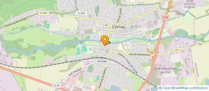 localisation de l'entreprise CERNAY ENERGIES ENVIRONNEMENT à CERNAY
