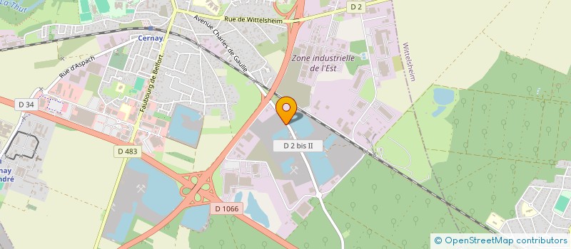 localisation de l'entreprise CERNAY NEGOCE INDUSTRIEL à CERNAY