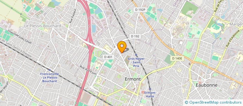 localisation de l'entreprise CERNAY PRESSING à ERMONT
