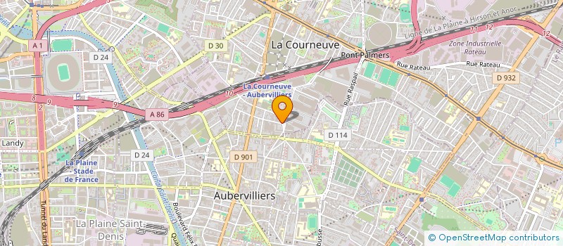 localisation de l'entreprise CERTAF à LA COURNEUVE
