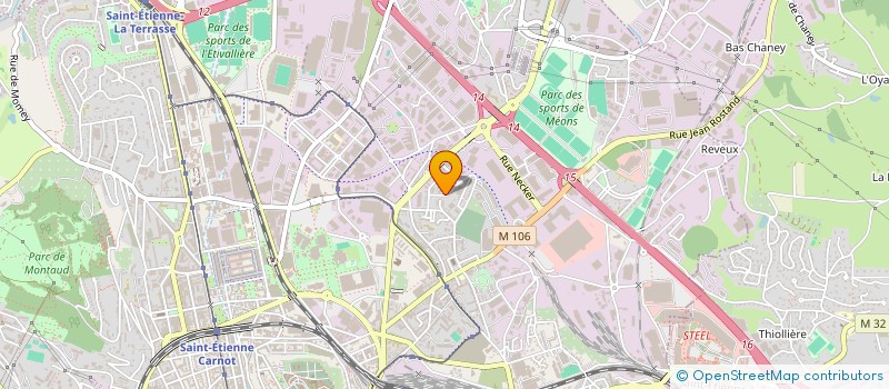 localisation de l'entreprise CERTEK à SAINT-ETIENNE