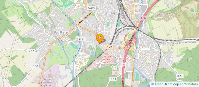 localisation de l'entreprise CERTI'CONCEPT à DANJOUTIN