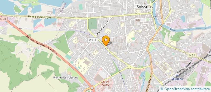 localisation de l'entreprise CERTY'SOL à SOISSONS