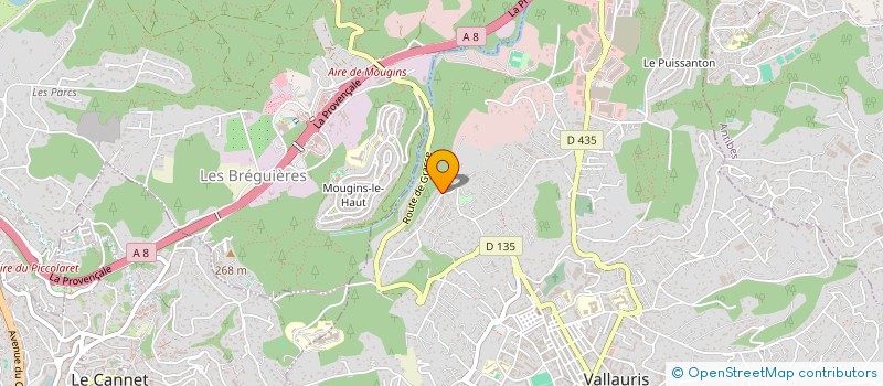 localisation de l'entreprise CERULLI MARCHAL  VALLAURIS