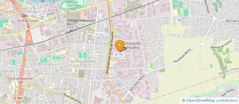 localisation de l'entreprise CERUTTI M G à DECINES-CHARPIEU