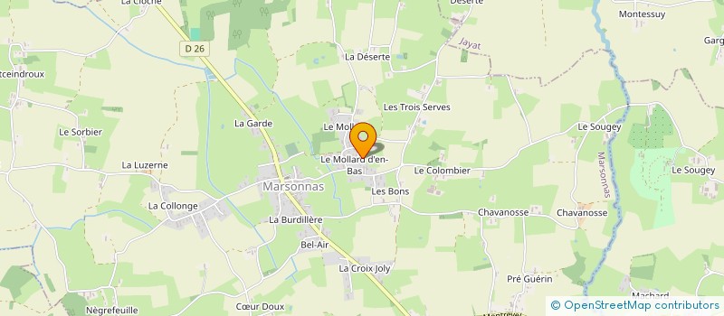 localisation de l'entreprise CERVEAU CLR  MARSONNAS