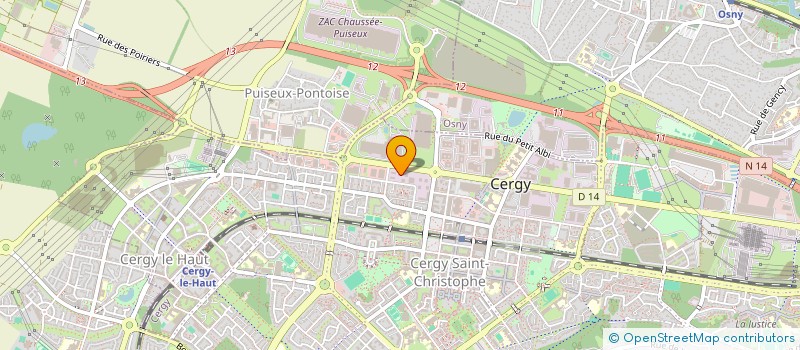 localisation de l'entreprise CERVICE 95  CERGY