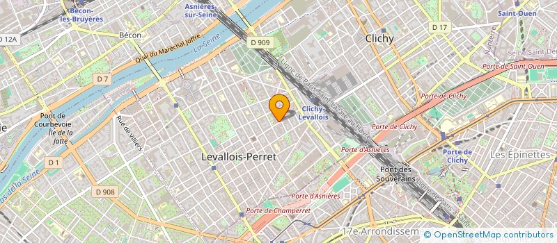 localisation de l'entreprise CERVUS à LEVALLOIS-PERRET