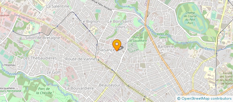 localisation de l'entreprise CERYX à NANTES