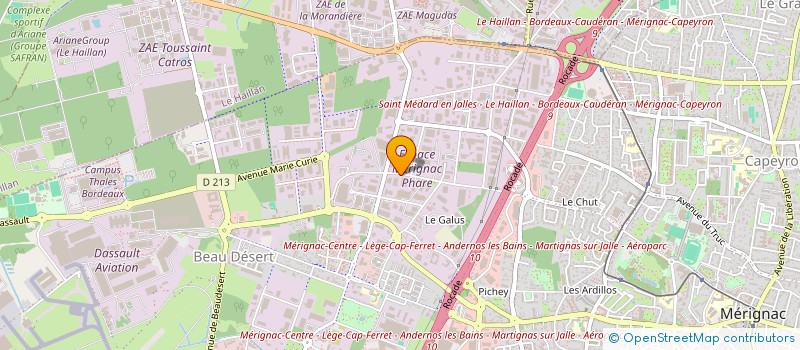 localisation de l'entreprise CES DESIGN à MERIGNAC