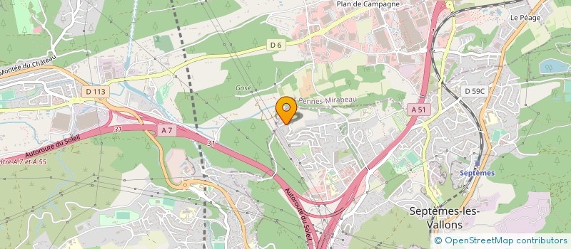 localisation de l'entreprise CESARI FRERES à SEPTEMES LES VALLONS
