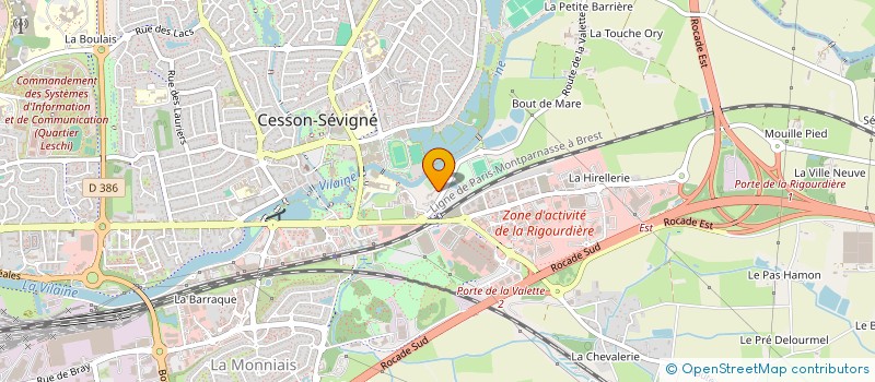 localisation de l'entreprise CESSON-JARDINS à CESSON-SEVIGNE