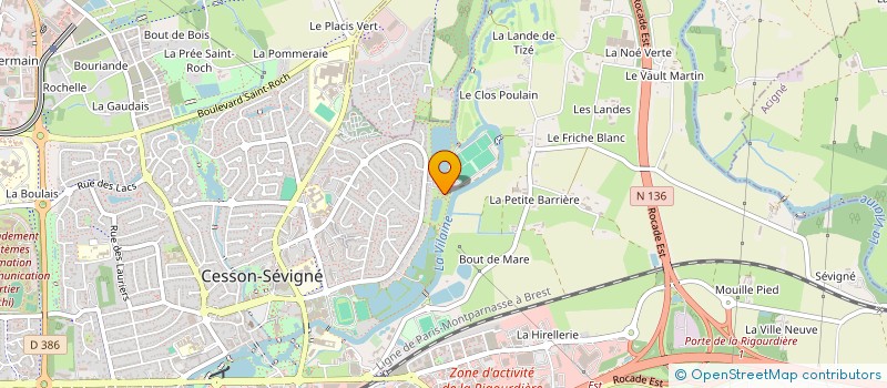 localisation de l'entreprise CESSON SEVIGNE ESCRIME  CESSON-SEVIGNE