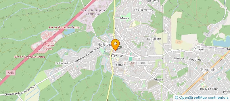 localisation de l'entreprise CESTAS VOYAGES à CESTAS