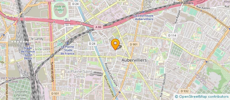 localisation de l'entreprise CESTY ING à AUBERVILLIERS