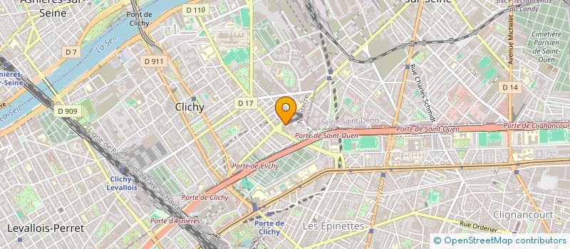 localisation de l'entreprise CET INGENIERIE  CLICHY