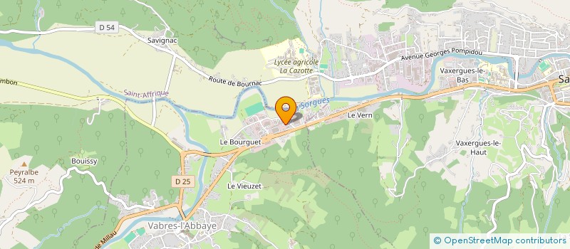 localisation de l'entreprise CETA HERBE AU LAIT à VABRES L'ABBAYE