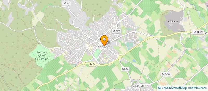 localisation de l'entreprise CETACOM à PIGNAN