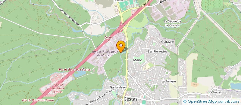 localisation de l'entreprise CETALIUM à CESTAS