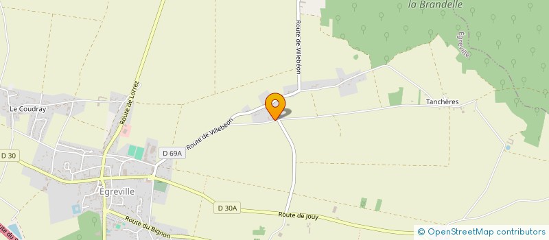 localisation de l'entreprise CETANOU à EGREVILLE