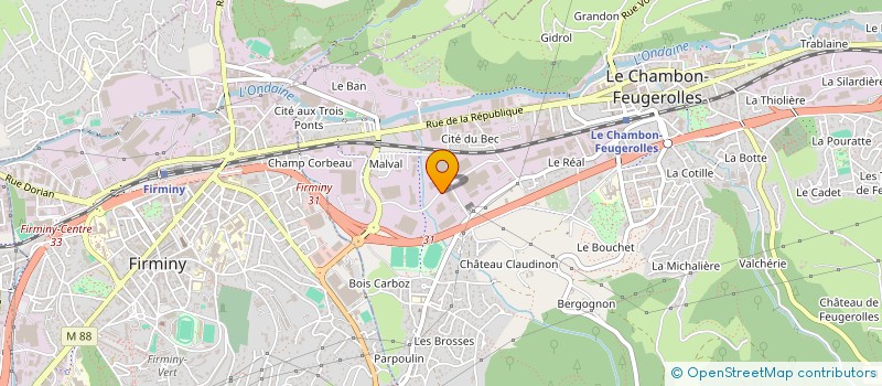 localisation de l'entreprise CETIE SARL  LE CHAMBON-FEUGEROLLES