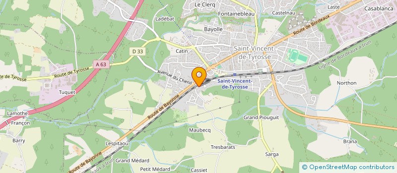 localisation de l'entreprise CETIN DISTRIBUTION  SAINT-VINCENT-DE-TYROSSE