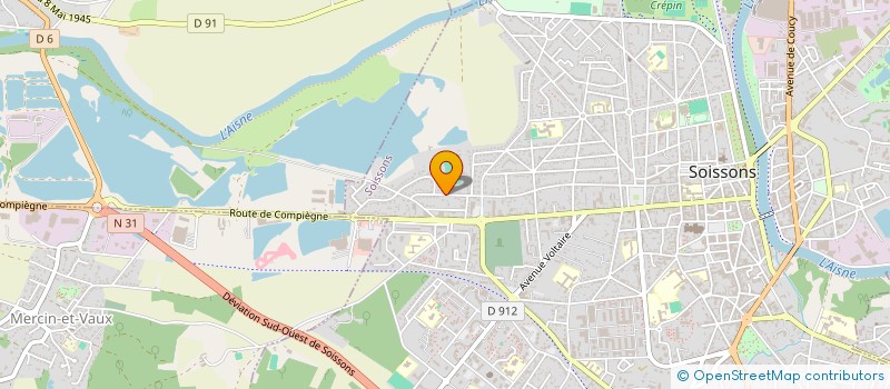 localisation de l'entreprise CETTB à SOISSONS
