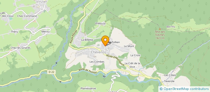 localisation de l'entreprise CETTOUR-CAVE HERVE  CHEVENOZ